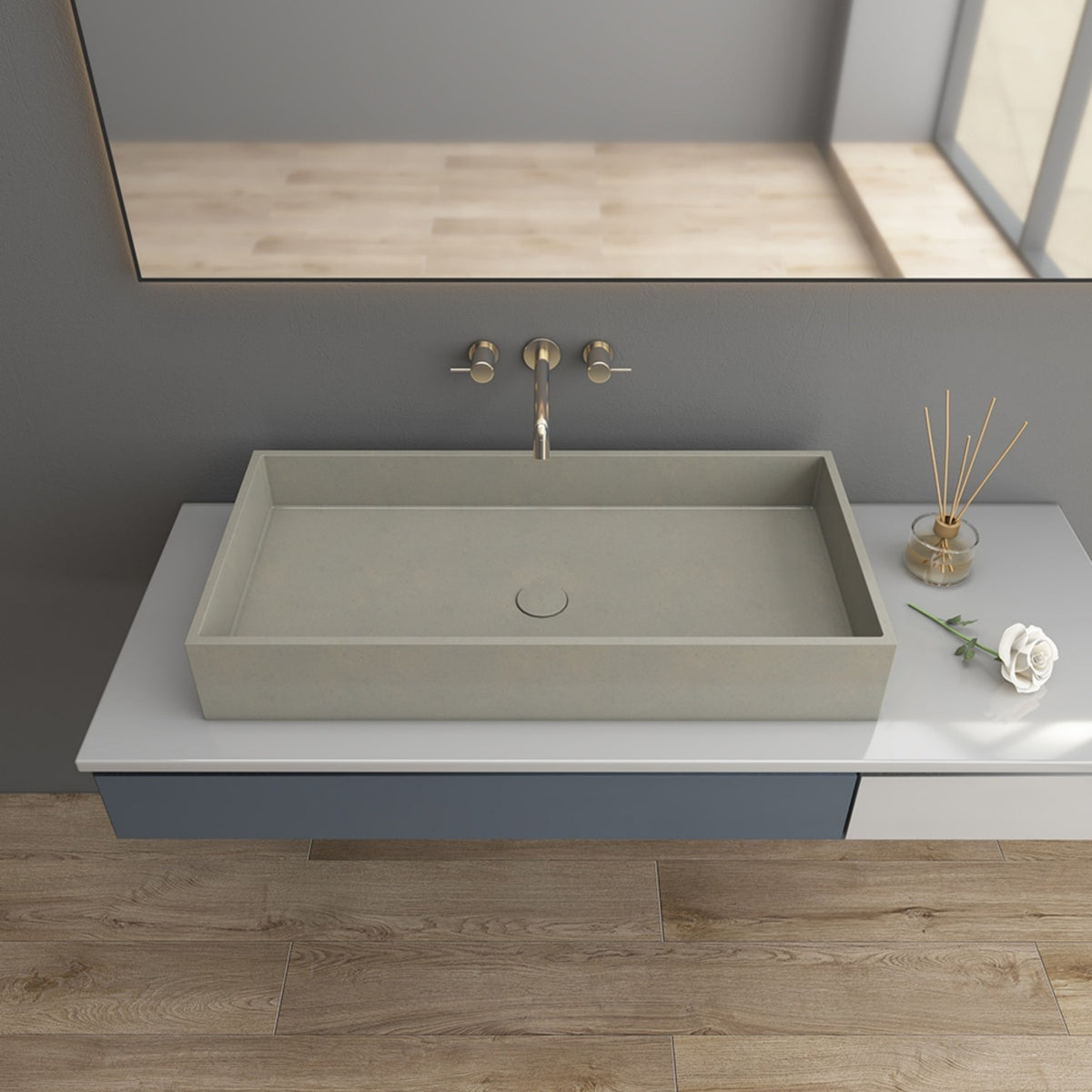 Classic Bathroom Cement Basin