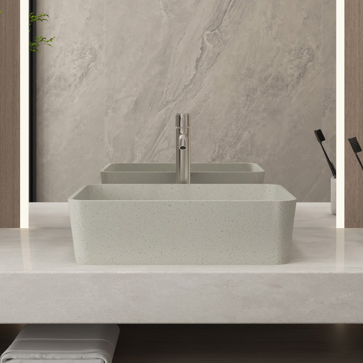 CS-011 Blanka Terrazzo Betono Lavujo
