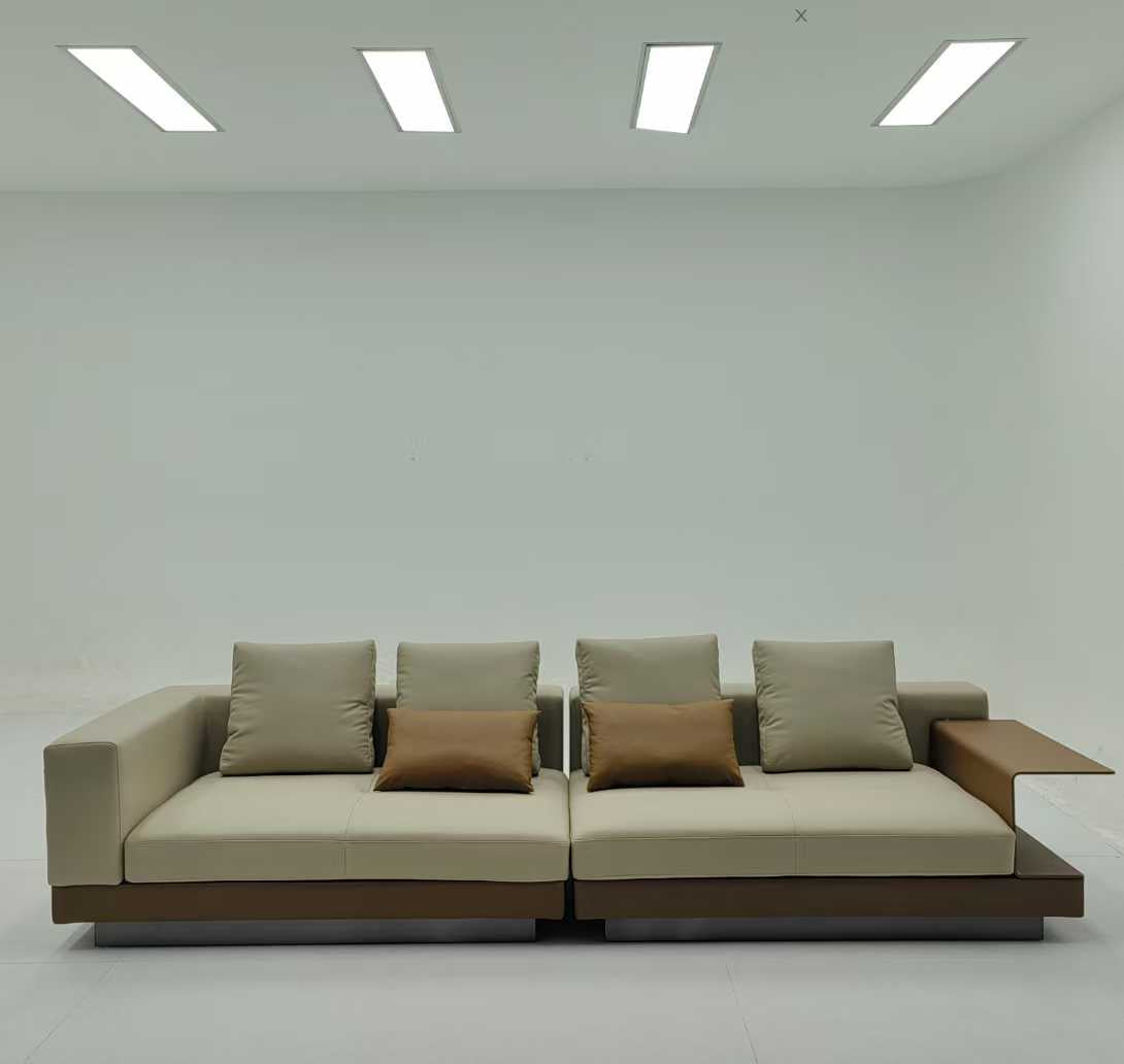 4-Seater Sofa with Built-in Side Table