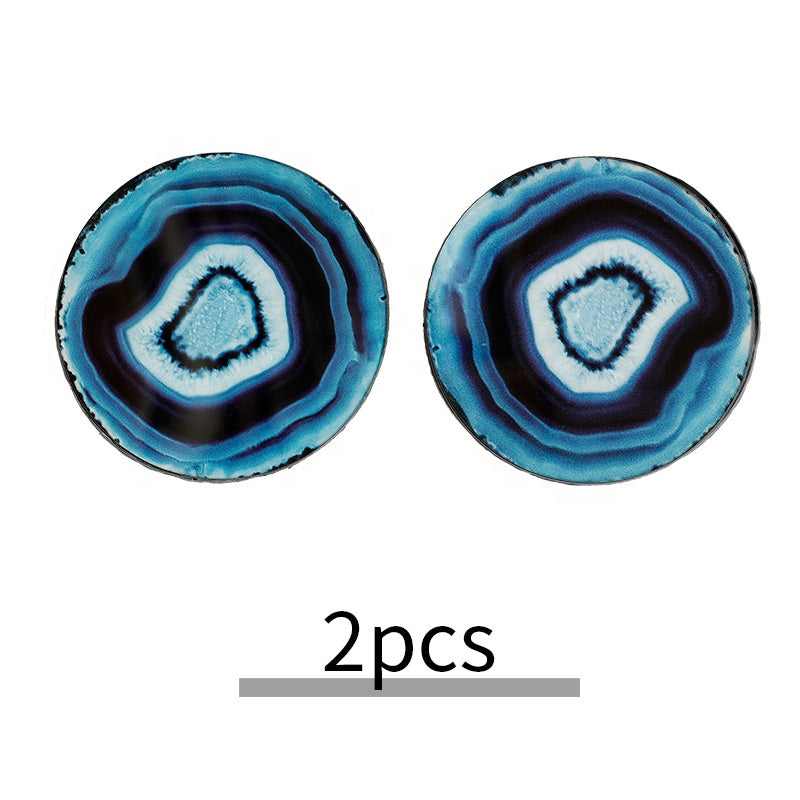 Deft Design 4-Inch Agate Stone Coaster Set