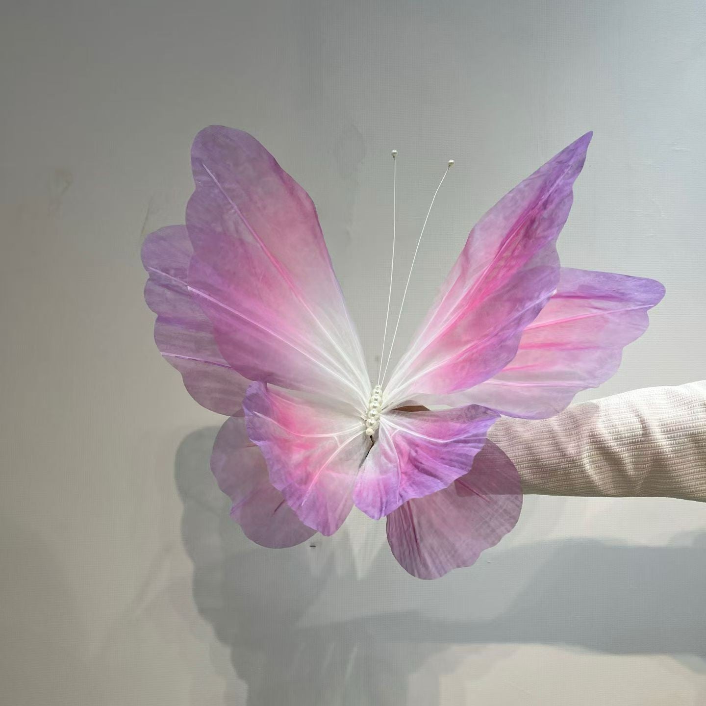 Gradient Sheer Fabric Butterfly Decor