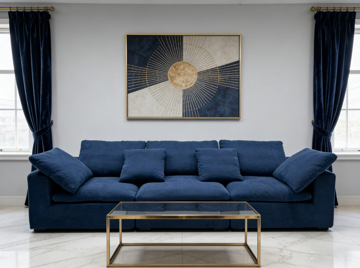 Navy Blue Modular Sectional Sofa