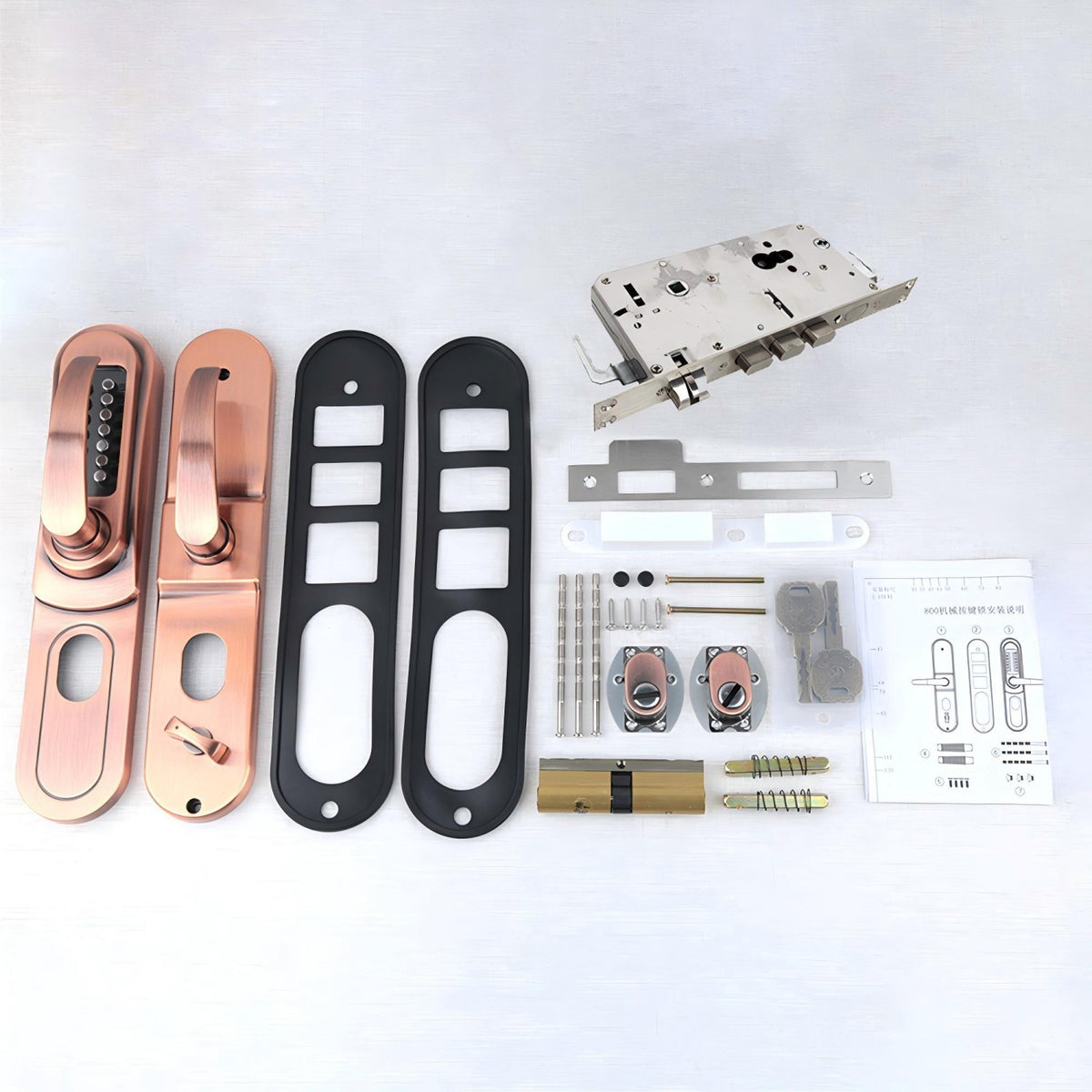 High-Security Brass Cylinder Push Button Code Lock