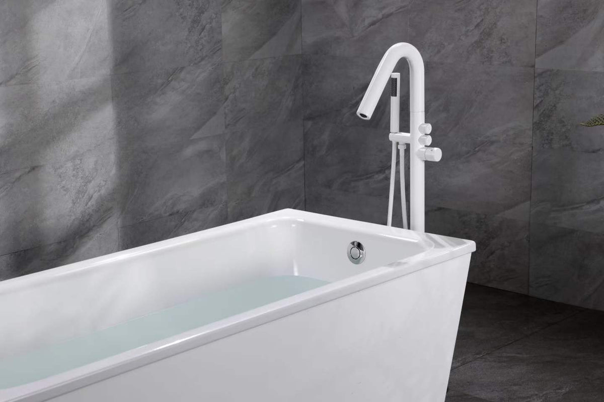 Premium White Copper Durable Bathtub Faucet 81009