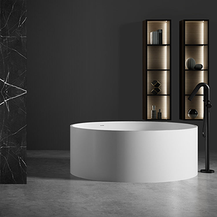 Cylindrical Round Freestanding Solid Bathtub 818