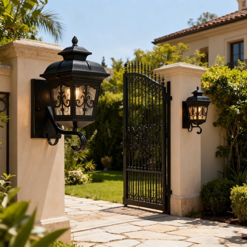 Customizable Black Stainless Steel Outdoor Wall Light