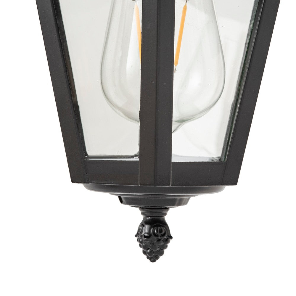 Industrial Black Outdoor Wall Lantern, Customizable Design