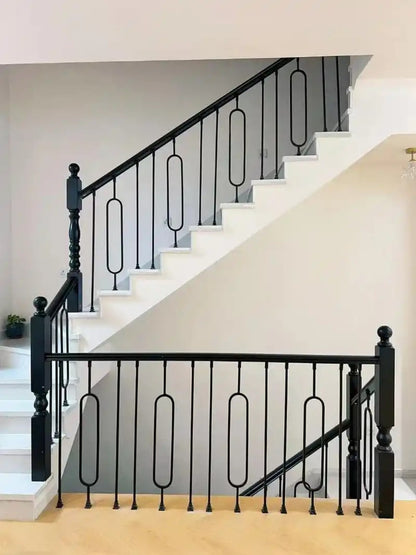 Customizable Safe Indoor Iron Stair Handrail