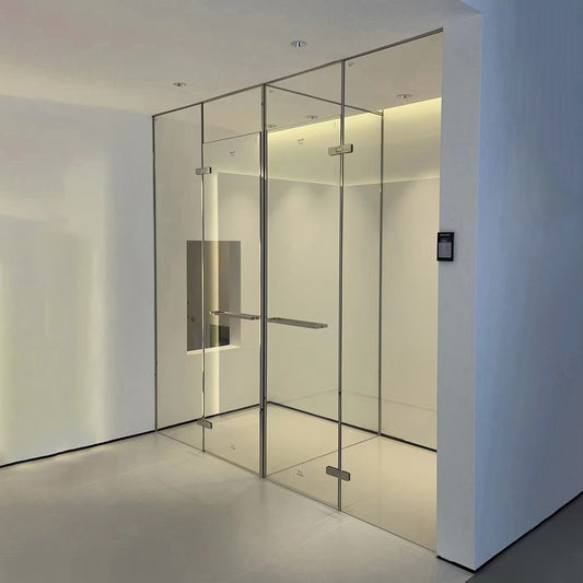 Slim Design Shower Partition Space Saving