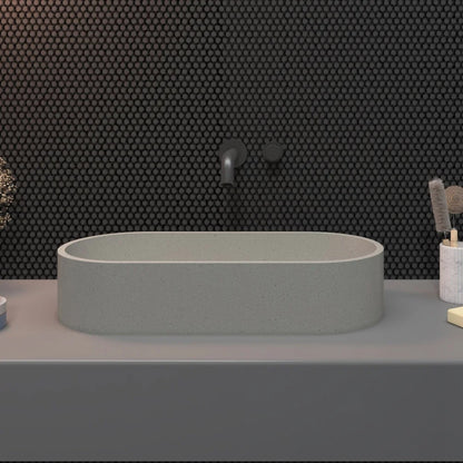Oval Shaped Bathroom Cement Basin