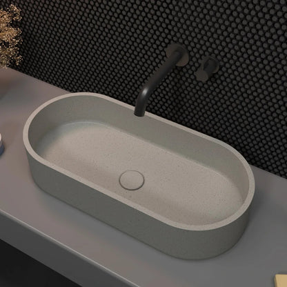Oval Shaped Bathroom Cement Basin