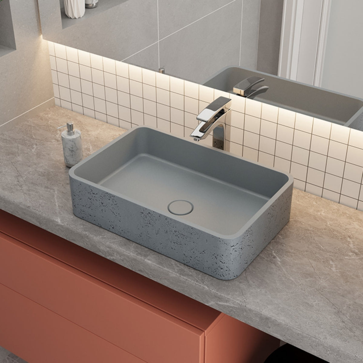 Spot Cement Countertop Washbasin