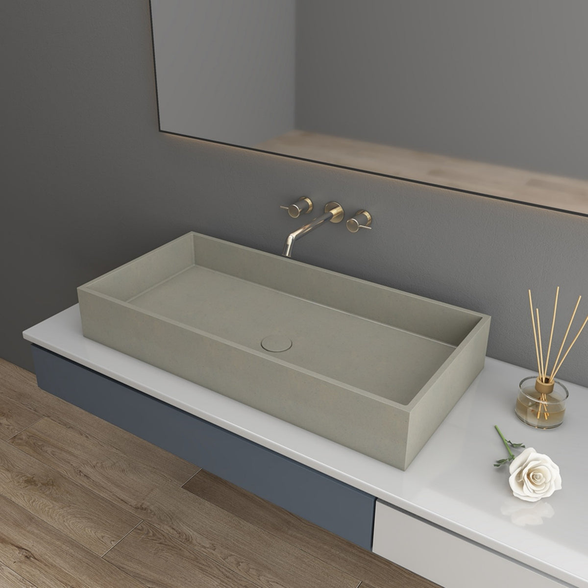 Classic Bathroom Cement Basin