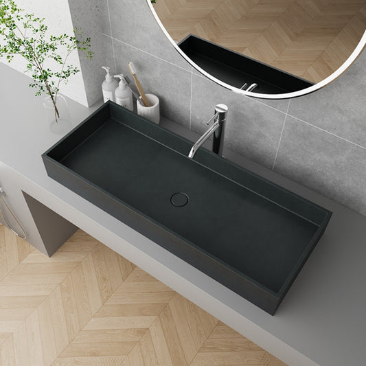 Rectangular Bathroom Cement Basin