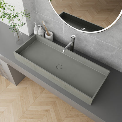 Rectangular Bathroom Cement Basin
