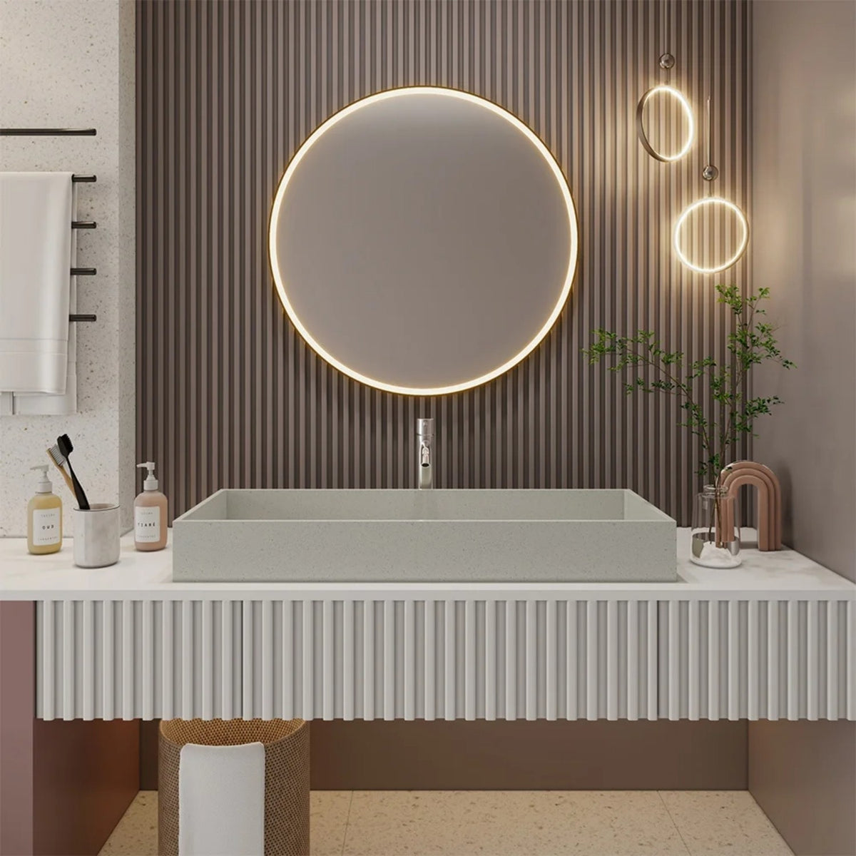 Matte Cement Material Washbasin