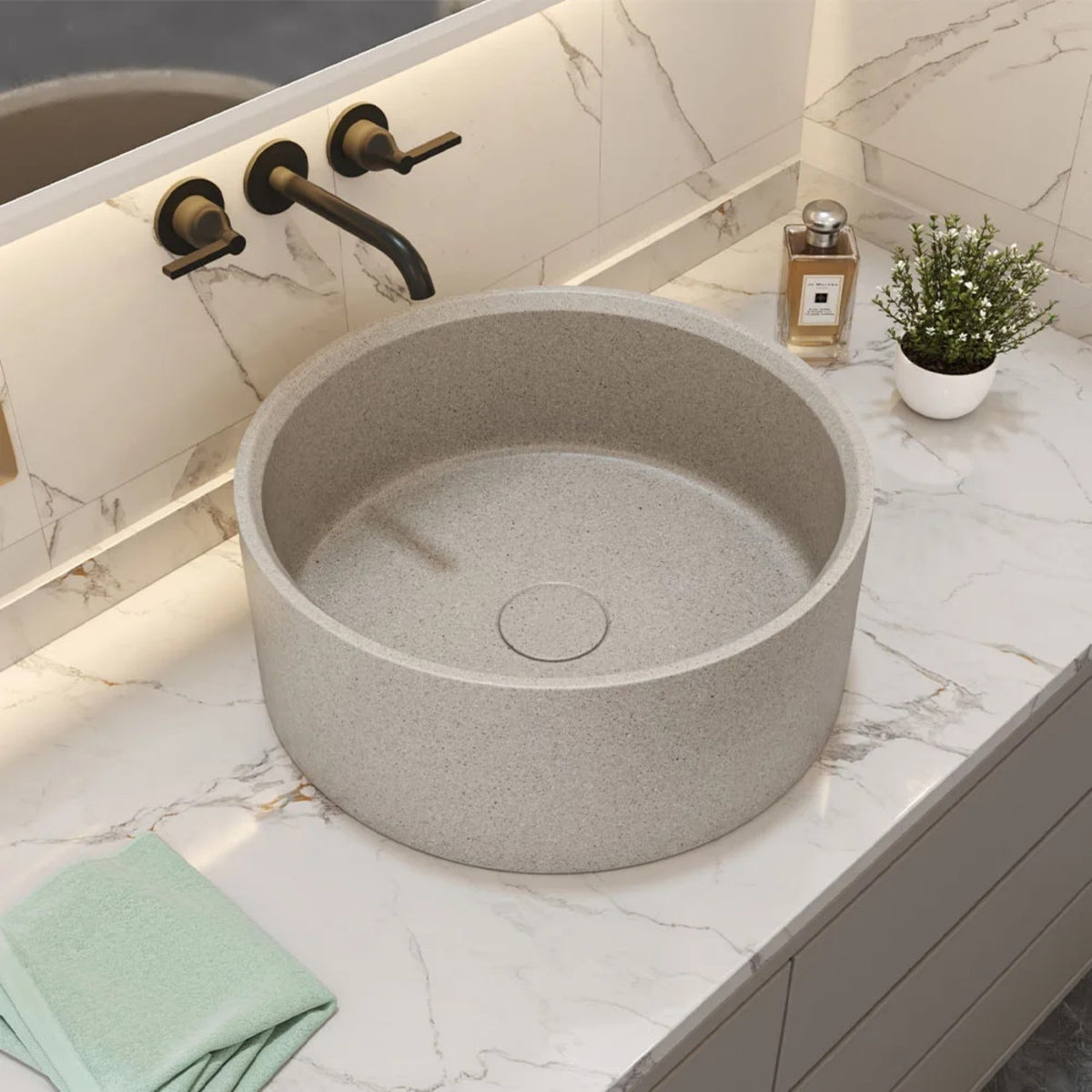 CS-011 Blanka Terrazzo Betono Lavujo