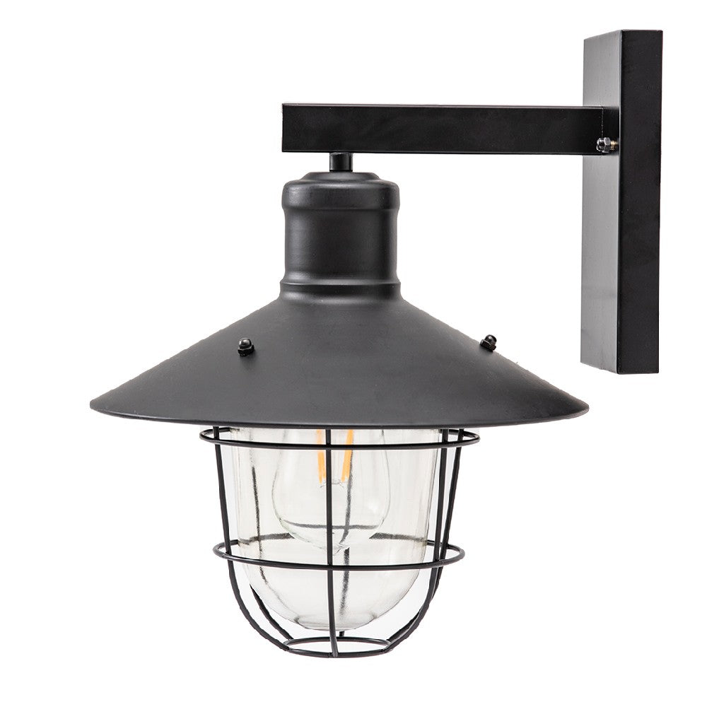 Modern Black Stainless Steel Outdoor Wall Lantern, Customizablele