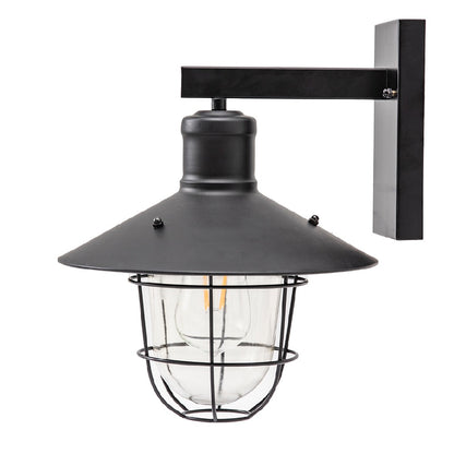 Modern Black Stainless Steel Outdoor Wall Lantern, Customizablele