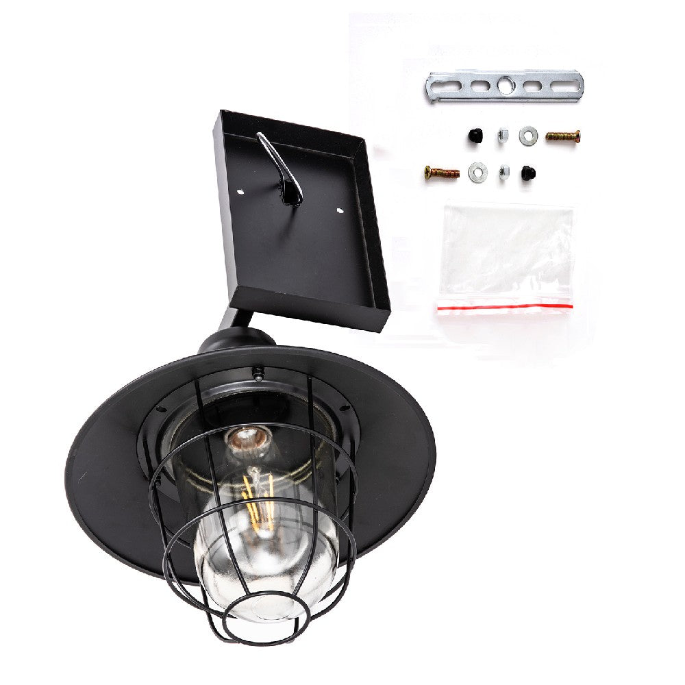 Modern Black Stainless Steel Outdoor Wall Lantern, Customizablele