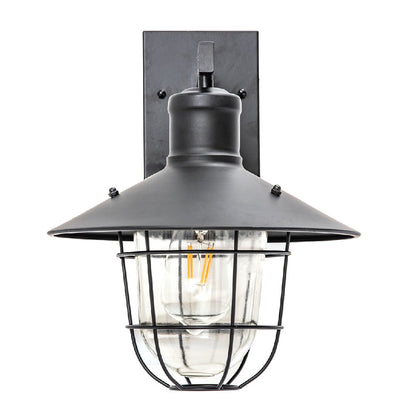 Modern Black Stainless Steel Outdoor Wall Lantern, Customizablele