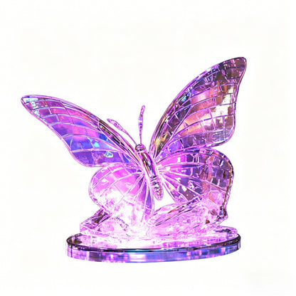 Transparent Purple Butterfly Statue
