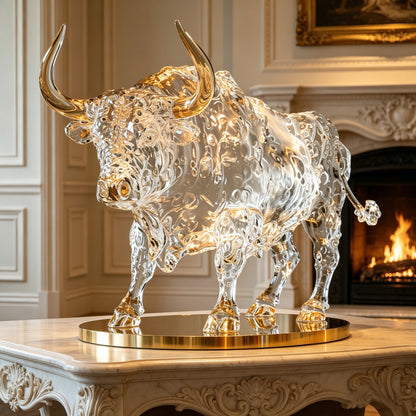 Illuminated Bull Sculpture