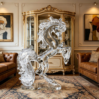 Crystal Horse Sculpture Home Decor Ornament