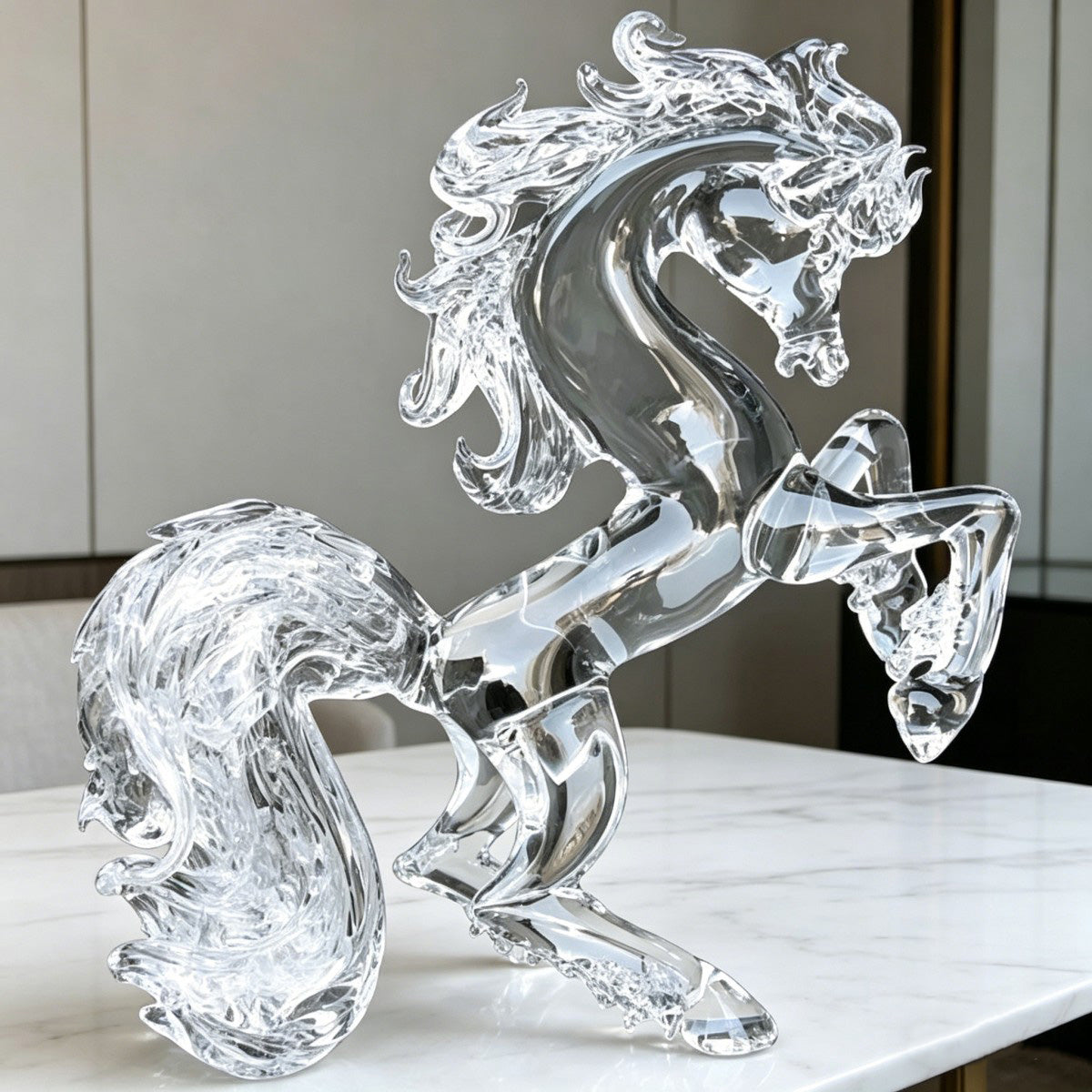 Crystal Horse Sculpture Home Decor Ornament