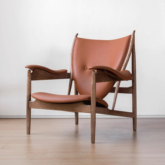 Antikveca Dezajno Chieftain Ledo Lounge Sofa Seĝo