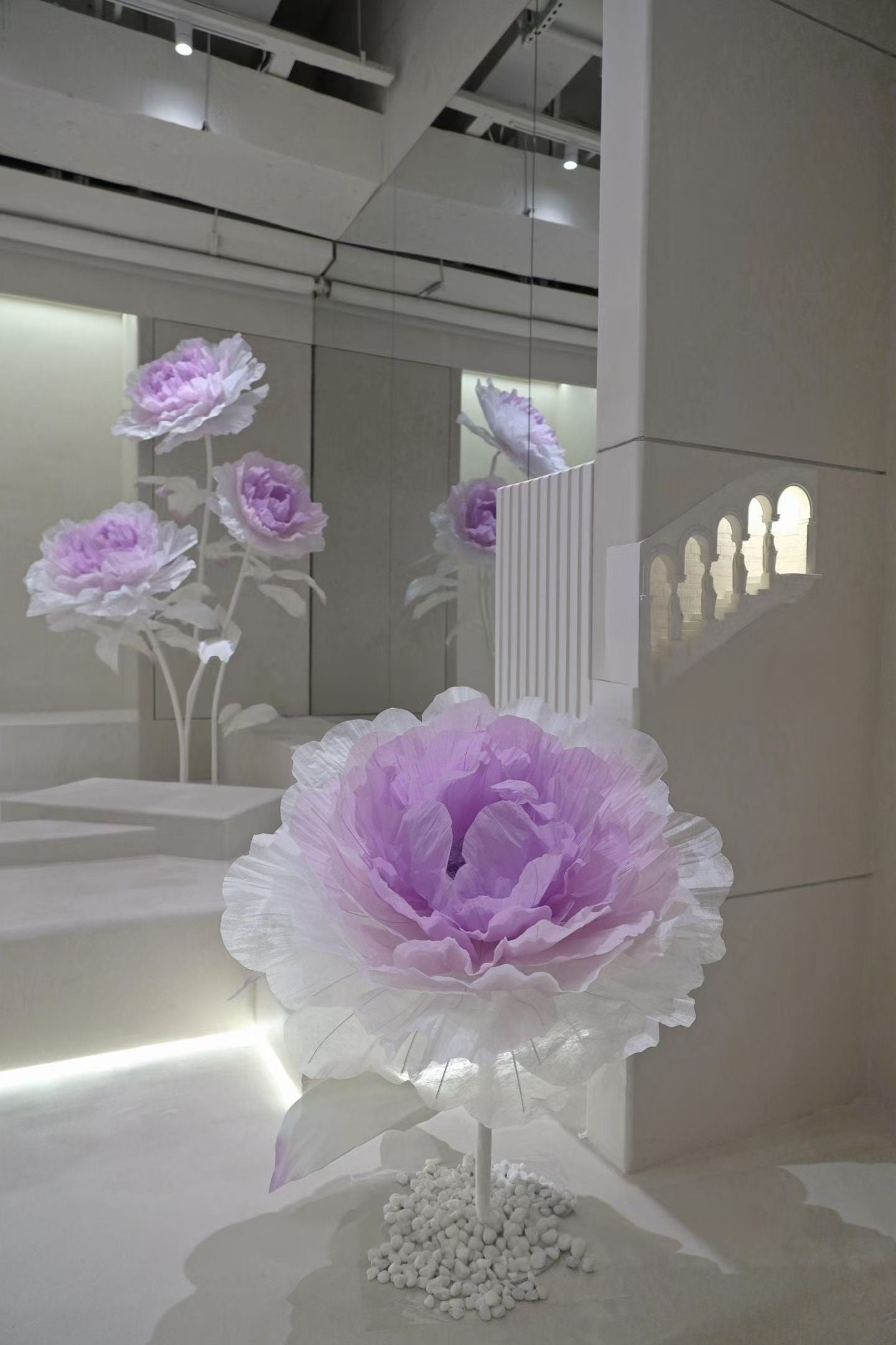 Gradient Purple Giant Peony Flower Set