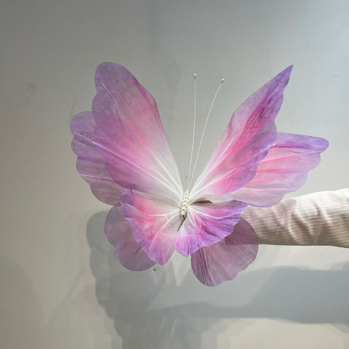 Gradient Sheer Fabric Butterfly Decor