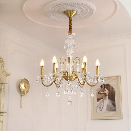 Palace Clothing Store Brass Crystal Lamp