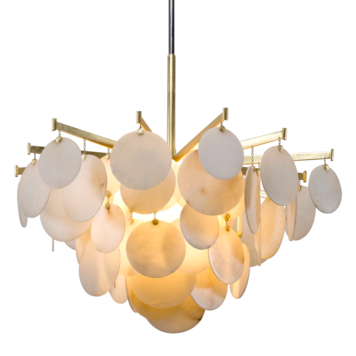 Handcrafted Alabaster Chandelier for Entryway