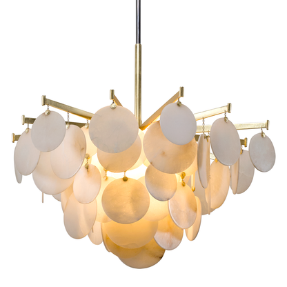 Handcrafted Alabaster Chandelier for Entryway