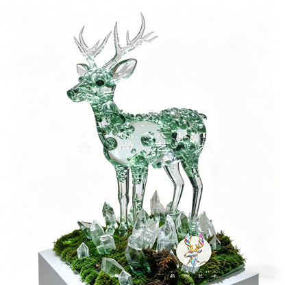 Crystal Deer Art Sculpture