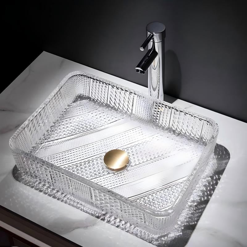 Crystal Cut Glass Vessel Sink