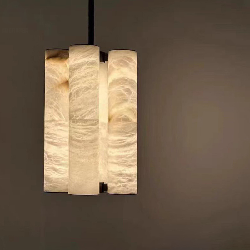 Alabaster Chandelier for Marble Duplex Staircase