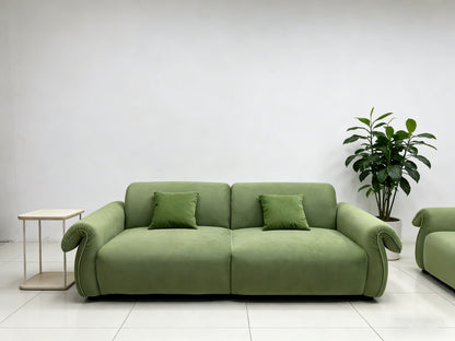 Green Velvet 2‑Seater Sofa Couch