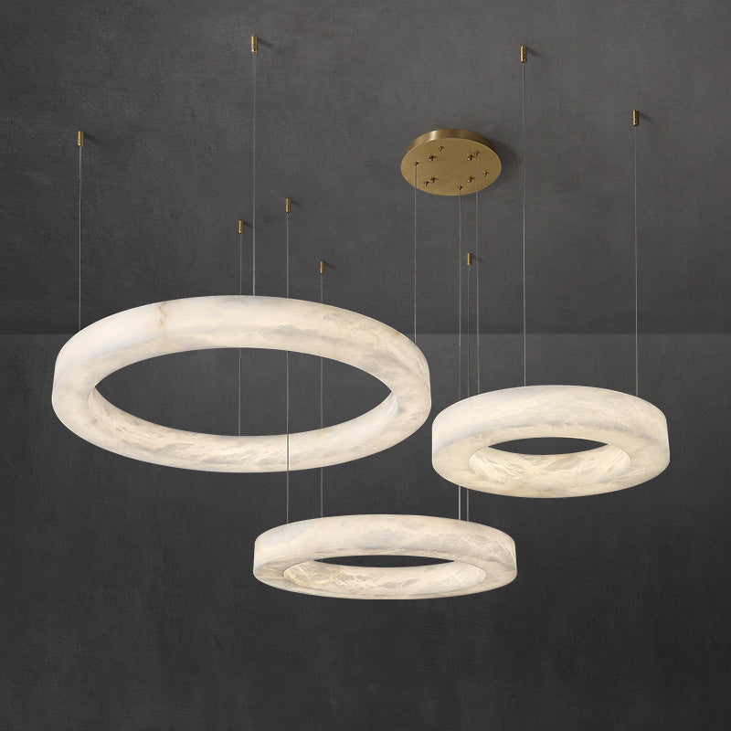 Small Alabaster Chandelier for Living Room