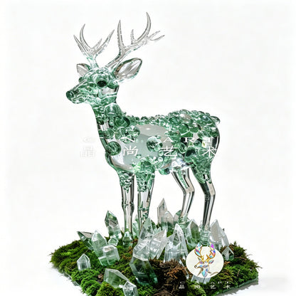 Crystal Deer Art Sculpture