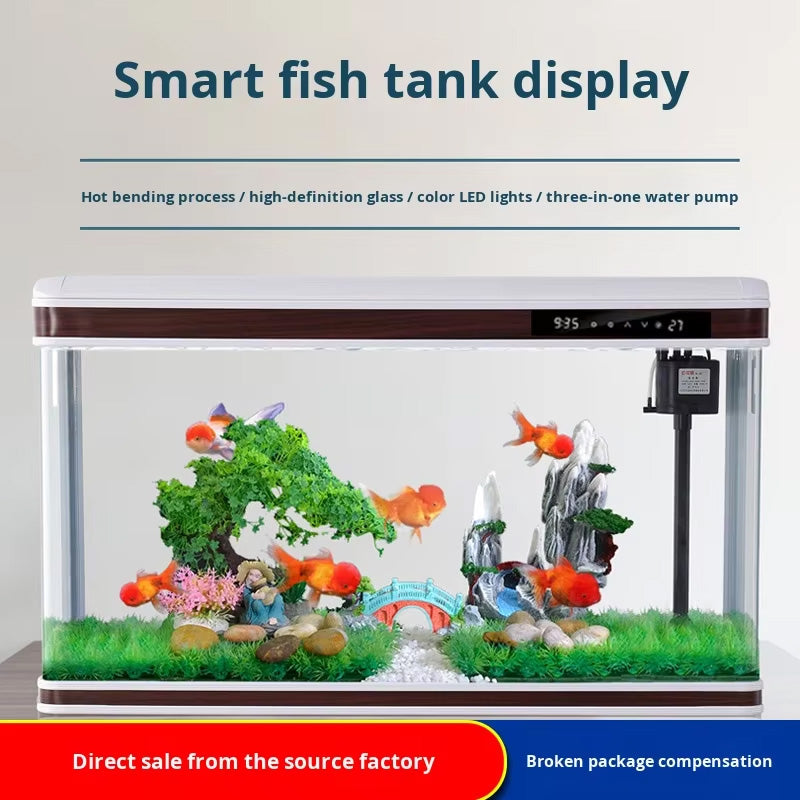 Smart HD LED Glass Ecological Goldfish Aquarium