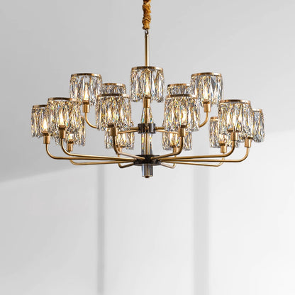 Modern Farmhouse Crystal Chandelier