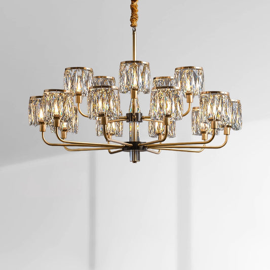 Modern Farmhouse Crystal Chandelier