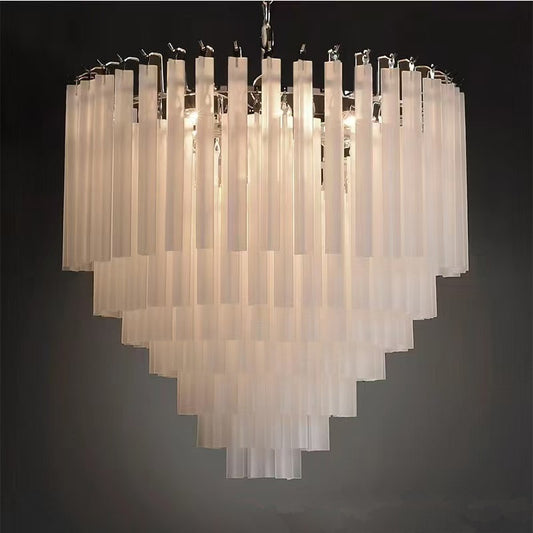 High Ceiling Luxury Glass Chandelier