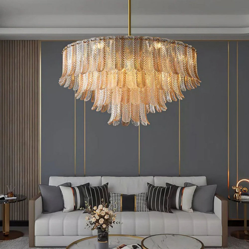 French Brass Luxury Crystal Chandelier