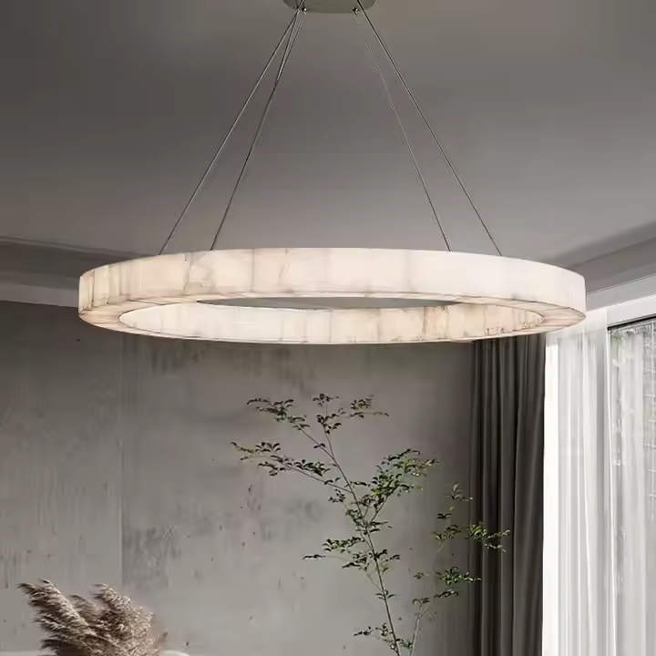 Natural Alabaster Bubble Ceiling Light Fixture