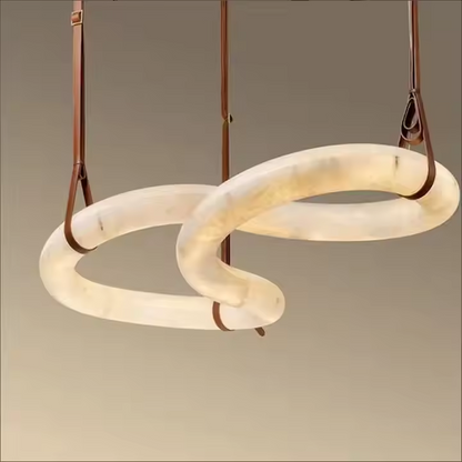 Spanish Alabaster Chandelier Ceiling Light