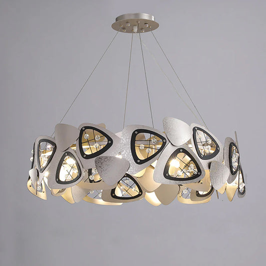 Contemporary Stainless Steel Round Ceiling Chandelier