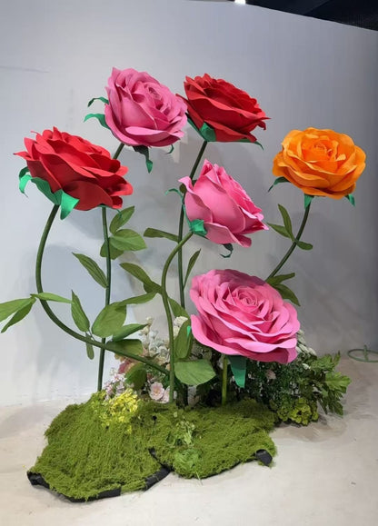 Giant Paper Rose Wedding Display Set